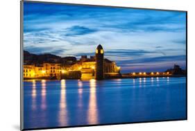 Collioure's Bay and a Lighthouse Converted to Notre-Dame-Des-Anges Church, Collioure, France-Nadia Isakova-Mounted Photographic Print