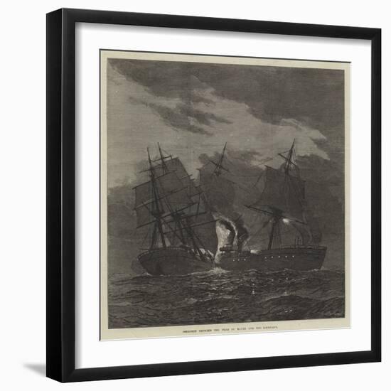 Collision Between the Ville Du Havre and the Lochearn-null-Framed Giclee Print