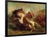 Collision of Moorish Horsemen, 1843-44-Eugene Delacroix-Framed Giclee Print