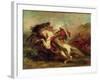 Collision of Moorish Horsemen, 1843-44-Eugene Delacroix-Framed Giclee Print