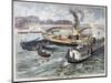 Collision on the Seine, Paris, 1897-F Meaulle-Mounted Giclee Print