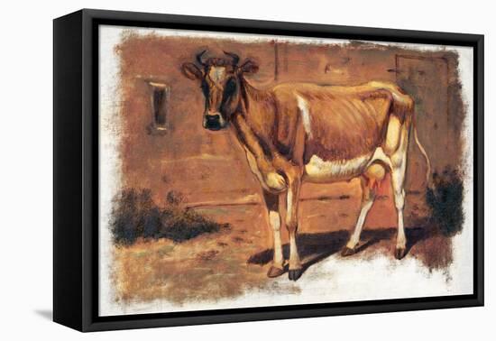 Colman Color Study of Cows II-Samuel Colman-Framed Stretched Canvas