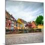 Colmar, Petit Venice, Bridge, Bike and Traditional Houses. Alsace, France.-stevanzz-Mounted Photographic Print