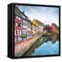 Colmar, Petit Venice, Water Canal and Traditional Houses. Alsace, France.-stevanzz-Framed Stretched Canvas