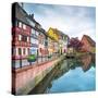 Colmar, Petit Venice, Water Canal and Traditional Houses. Alsace, France.-stevanzz-Stretched Canvas