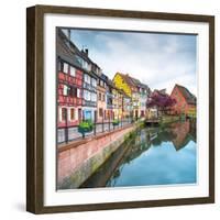 Colmar, Petit Venice, Water Canal and Traditional Houses. Alsace, France.-stevanzz-Framed Photographic Print