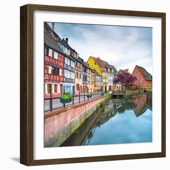 Colmar, Petit Venice, Water Canal and Traditional Houses. Alsace, France.-stevanzz-Framed Photographic Print