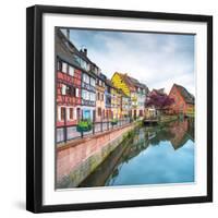 Colmar, Petit Venice, Water Canal and Traditional Houses. Alsace, France.-stevanzz-Framed Photographic Print