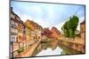 Colmar, Petit Venice, Water Canal and Traditional Houses. Alsace, France.-stevanzz-Mounted Photographic Print