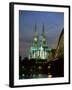 Cologne Cathedral, and Hohenzollern Bridge at Night, North Rhine Westphalia-Yadid Levy-Framed Photographic Print