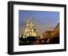 Cologne Cathedral, and Hohenzollern Bridge at Night, North Rhine Westphalia-Yadid Levy-Framed Photographic Print