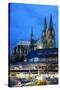 Cologne Cathedral and Railway Station-Guido Cozzi-Stretched Canvas