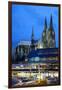 Cologne Cathedral and Railway Station-Guido Cozzi-Framed Premium Photographic Print