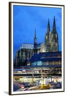 Cologne Cathedral and Railway Station-Guido Cozzi-Framed Premium Photographic Print