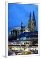 Cologne Cathedral and Railway Station-Guido Cozzi-Framed Premium Photographic Print