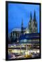 Cologne Cathedral and Railway Station-Guido Cozzi-Framed Premium Photographic Print