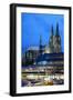 Cologne Cathedral and Railway Station-Guido Cozzi-Framed Photographic Print