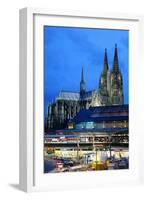 Cologne Cathedral and Railway Station-Guido Cozzi-Framed Photographic Print