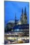Cologne Cathedral and Railway Station-Guido Cozzi-Mounted Photographic Print
