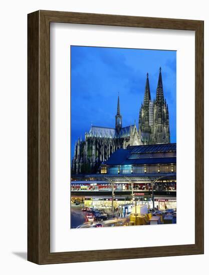 Cologne Cathedral and Railway Station-Guido Cozzi-Framed Photographic Print