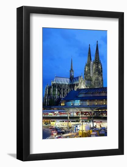 Cologne Cathedral and Railway Station-Guido Cozzi-Framed Photographic Print