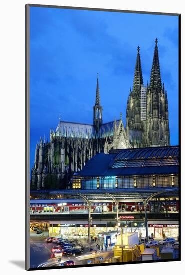 Cologne Cathedral and Railway Station-Guido Cozzi-Mounted Photographic Print