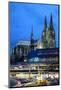 Cologne Cathedral and Railway Station-Guido Cozzi-Mounted Photographic Print