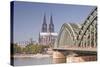 Cologne Cathedral (Dom) across the River Rhine, Cologne, North Rhine-Westphalia, Germany, Europe-Julian Elliott-Stretched Canvas