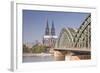 Cologne Cathedral (Dom) across the River Rhine, Cologne, North Rhine-Westphalia, Germany, Europe-Julian Elliott-Framed Photographic Print