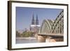 Cologne Cathedral (Dom) across the River Rhine, Cologne, North Rhine-Westphalia, Germany, Europe-Julian Elliott-Framed Photographic Print