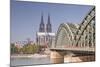 Cologne Cathedral (Dom) across the River Rhine, Cologne, North Rhine-Westphalia, Germany, Europe-Julian Elliott-Mounted Photographic Print