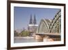 Cologne Cathedral (Dom) across the River Rhine, Cologne, North Rhine-Westphalia, Germany, Europe-Julian Elliott-Framed Photographic Print