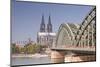 Cologne Cathedral (Dom) across the River Rhine, Cologne, North Rhine-Westphalia, Germany, Europe-Julian Elliott-Mounted Photographic Print