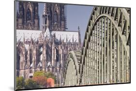 Cologne Cathedral (Dom) and Bridge across the River Rhine-Julian Elliott-Mounted Photographic Print