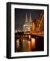 Cologne Cathedral, Dusk, Illuminated-Marc Gilsdorf-Framed Photographic Print