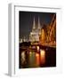 Cologne Cathedral, Dusk, Illuminated-Marc Gilsdorf-Framed Photographic Print