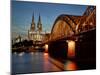 Cologne Cathedral, Dusk, Illuminated-Marc Gilsdorf-Mounted Photographic Print