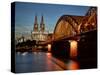 Cologne Cathedral, Dusk, Illuminated-Marc Gilsdorf-Stretched Canvas