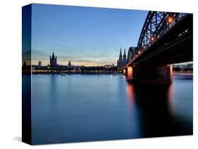 Cologne Cathedral, Dusk, Sundown, Great Saint Martin Church-Marc Gilsdorf-Stretched Canvas