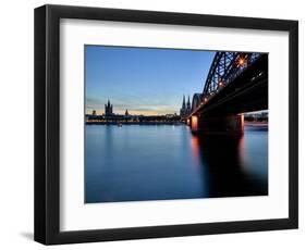 Cologne Cathedral, Dusk, Sundown, Great Saint Martin Church-Marc Gilsdorf-Framed Photographic Print