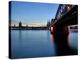 Cologne Cathedral, Dusk, Sundown, Great Saint Martin Church-Marc Gilsdorf-Stretched Canvas