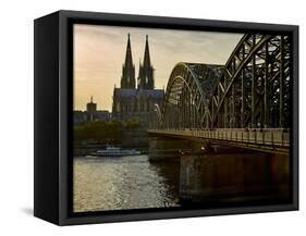 Cologne Cathedral, Dusk, Sundown-Marc Gilsdorf-Framed Stretched Canvas