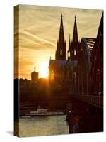Cologne Cathedral, Dusk, Sundown-Marc Gilsdorf-Stretched Canvas