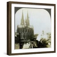 Cologne Cathedral from a Railway Bridge, Cologne, Germany-EW Kelley-Framed Photographic Print