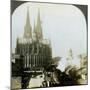 Cologne Cathedral from a Railway Bridge, Cologne, Germany-EW Kelley-Mounted Photographic Print