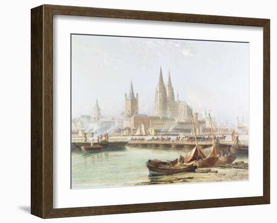 Cologne Cathedral on the Rhine-Vincent H. Gormer-Framed Giclee Print