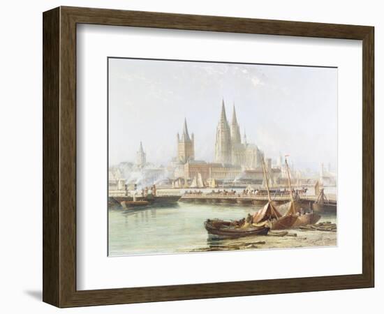 Cologne Cathedral on the Rhine-Vincent H. Gormer-Framed Giclee Print