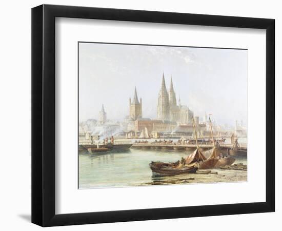 Cologne Cathedral on the Rhine-Vincent H. Gormer-Framed Giclee Print