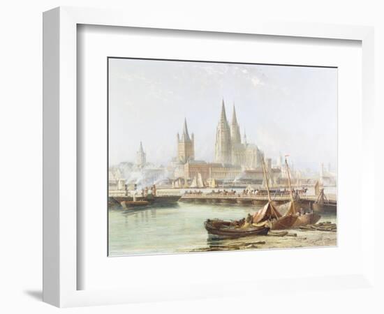 Cologne Cathedral on the Rhine-Vincent H. Gormer-Framed Giclee Print