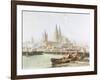 Cologne Cathedral on the Rhine-Vincent H. Gormer-Framed Giclee Print